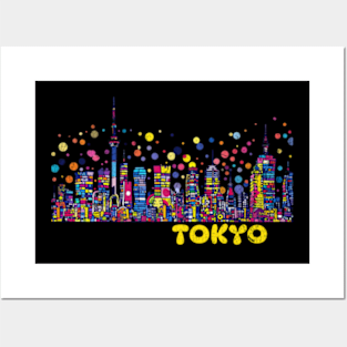 Tokyo Japan City Skyline Pop Art Wanderlust Travel Asia Posters and Art